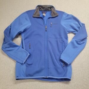 Patagonia Piton Hybrid Jacket Blue Polar Tech Mens Size Medium Outdoor Hiking